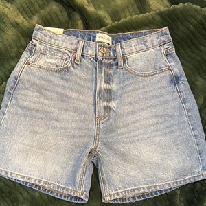 Sneak Peek Blue High Waist Denim Shorts